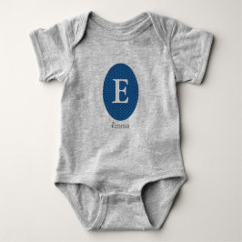 Elegant Blue Personlig Monogram T Shirt