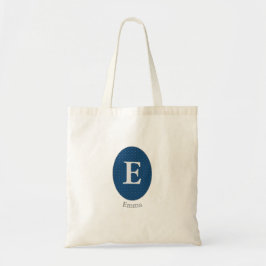 Elegant Blue Personlig Monogram Tygkasse