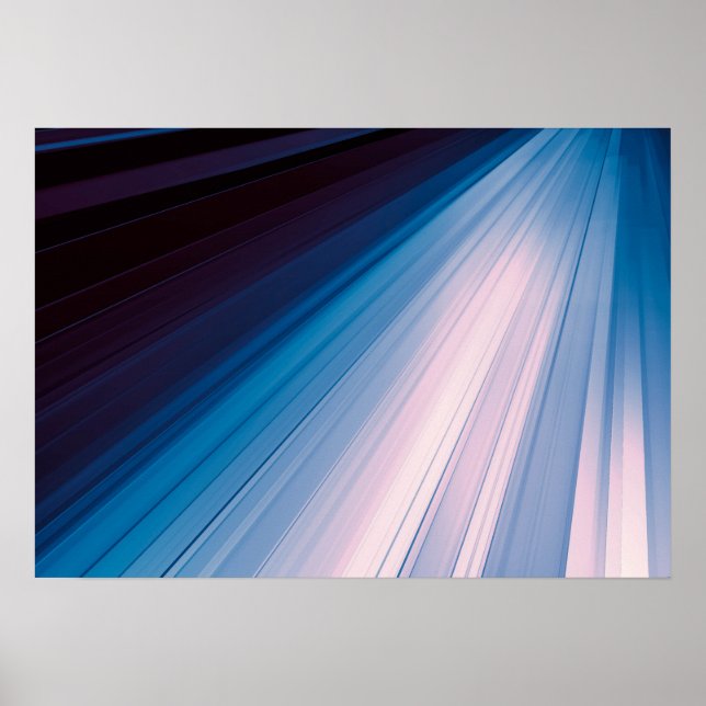 Elegant Blue Ray of Light Artwork | POSTER (Framsidan)