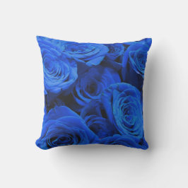 Elegant blue ro blåa blommor blue blommigt kudde