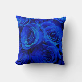 Elegant blue ro blåa blommor blue blommigt kudde