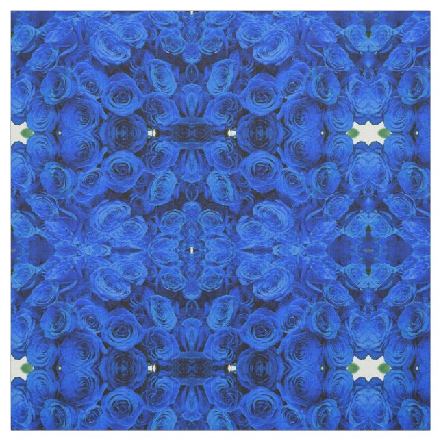 Elegant blue ro blåa blommor blue blommigt tyg (Provkarta)