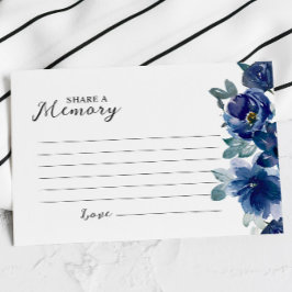 Elegant Blue Ro Funeral  ett minneskort OSA Kort