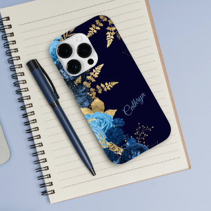 Elegant Blue Ro Guld Löv
