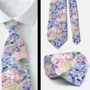 Elegant Blue Rosa Lila Hydrangeas Slips