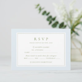 Elegant Blue & Sage Wedding OSA Kort