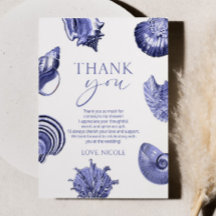Elegant Blue Seashell Möhippa