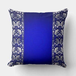 Elegant Blue & Silver Kudde