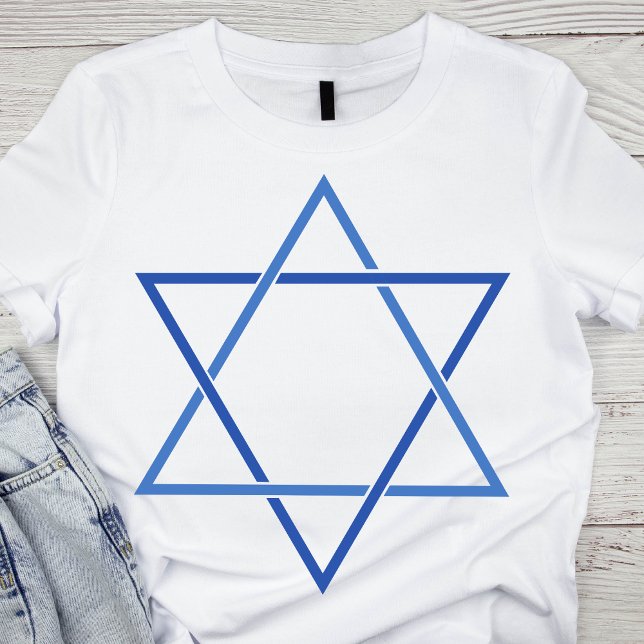 Elegant Blue Star of David T Shirt (Skapare uppladdad)