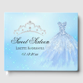 Elegant Blue-Sweet sixteen Gästböcker