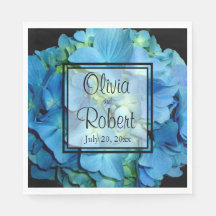 Elegant blue teal blommigt hydrangeas blue ro