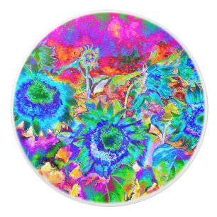 Elegant Blue teal boho sunblommor Knopp