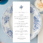Elegant Blue Thistle Bröllop Meny<br><div class="desc">Elegant Blue Watercolor Thistle Bröllop Menu perfekt för ett skotskt bröllop. "meny" finns i det moderna kalligrafteckensnittet. Anpassa med datum och meny för namn och bröllop.</div>