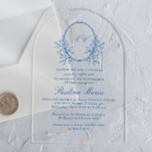 Elegant Blue Vapensköld Formal Quinceañera