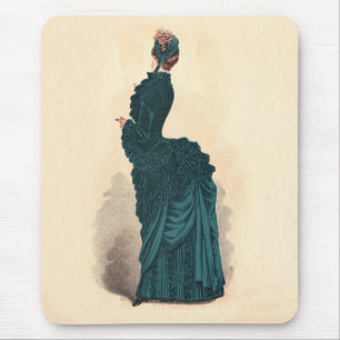 Elegant Blue Victorian Dress Mode Musmatta