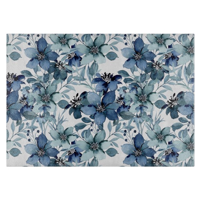 Elegant Blue Vintage Chintz Mönster (Framsidan)