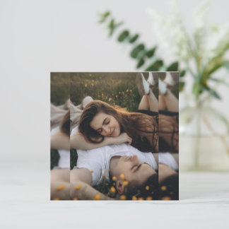 Elegant Blue Watercolor Blommigt Bröllop Tack