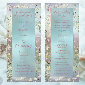 Elegant Blue Watercolor Blommigt - platt program
