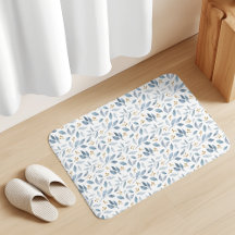 Elegant Blue Watercolor Botanical Pattern