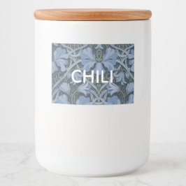 Elegant Blue Watercolor Floral Pattern Mat Etiketter