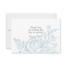 Elegant Blue White Blommigt Bröllop