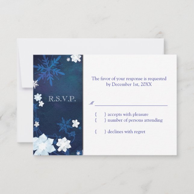 Elegant Blue & White Boho Winter Wedding OSA (Framsida)