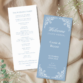 Elegant Blue White Classic Vintage bröllop