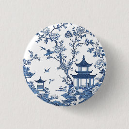 Elegant: Blue White Flower chinoiserie stil Knapp
