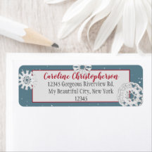 Elegant Blue White Hund Cat Snowflake-jul