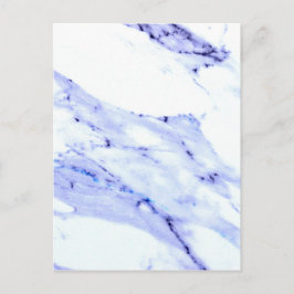 Elegant Blue White Marble granite stone Vykort