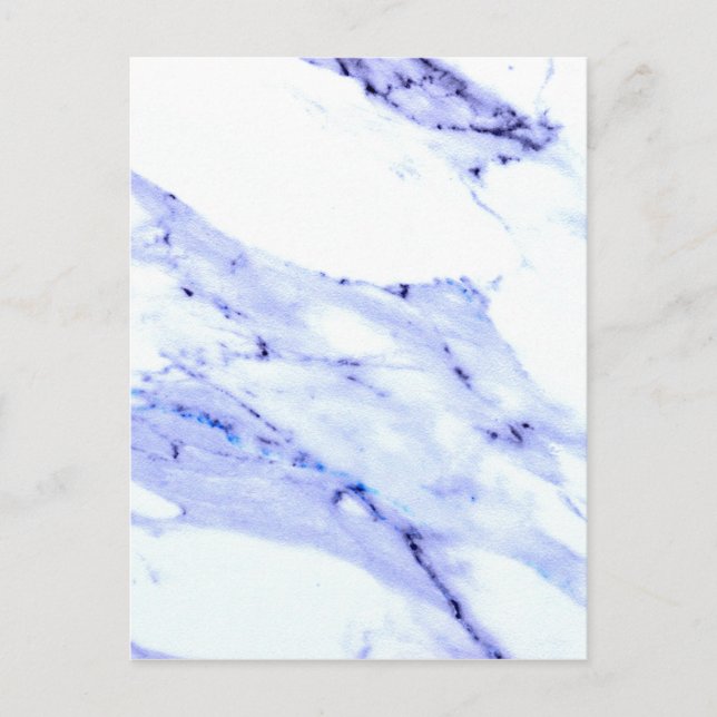 Elegant Blue White Marble granite stone Vykort (Framsida)
