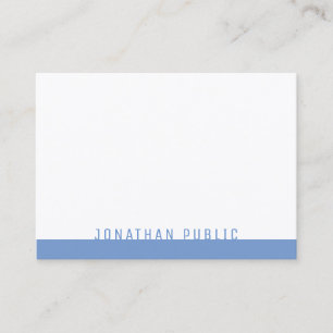 Elegant Blue White Modern Professionell Template Visitkort