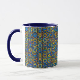 Elegant blue& white Moroccan  pattern  Mugg