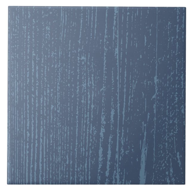 Elegant Blue Wood Grain Kakelplatta (Framsidan)