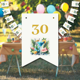 Elegant Blueberry Brunch 30års födelsedag Firande Vimplar
