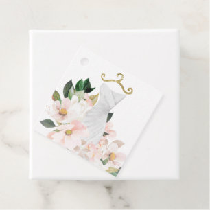 Elegant Blush Blommig Klänning Bröllopsfirande För Gåvor Etiketter