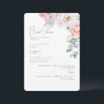 Elegant Blush Floral Botanical Bridal Shower II Inbjudningar<br><div class="desc">Blush Floral Bridal Shower Invitation.      Elegant.  Blush. Bride.   Botanical.  Rounded.  White background.</div>