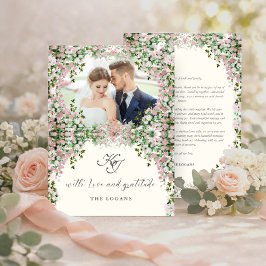 Elegant Blush Garden Photo Tack Kort