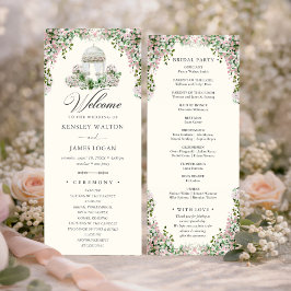 Elegant Blush Garden Wedding Program
