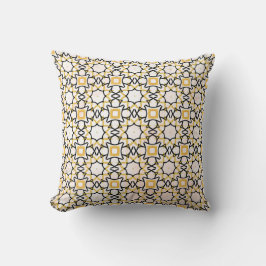 Elegant Blush Gold Black Geometric Accent Pillow Kudde