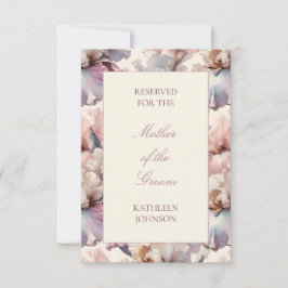Elegant Blush Pink Floral Wedding Reserved Seating