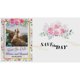 Elegant Blush Pink Flowers Watercolor Wedding Inbjudningar