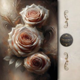 Elegant Blush Ros Dekoupage