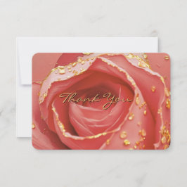  Elegant Blush Rose & Gold Thank You Card Tack Kort