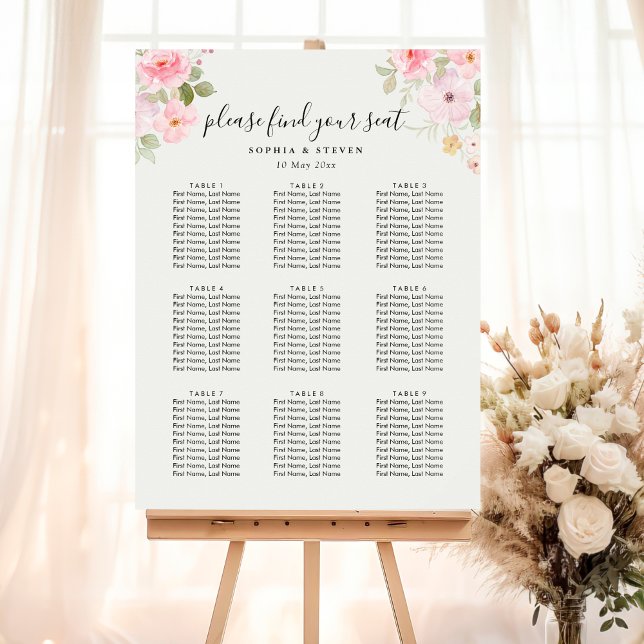 Elegant blush roses wedding poster (Skapare uppladdad)