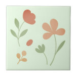 Elegant Blush & Sage – Minimalist Kitchen Tile Kakelplatta<br><div class="desc">Bring a soft, elegant touch to your kitchen with this minimalist ceramic tile featuring a timeless botanical design in blush, sage, and terracotta. Perfect for backsplash accents, coffee corners, or decorative wall arrangements, this piece blends clean lines and warm earthy tones to create a calming yet stylish atmosphere. Designed for...</div>