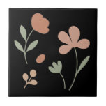 Elegant Blush & Sage – Minimalist Kitchen Tile  Kakelplatta<br><div class="desc">Bring a soft, elegant touch to your kitchen with this minimalist ceramic tile featuring a timeless botanical design in blush, sage, and terracotta. Perfect for backsplash accents, coffee corners, or decorative wall arrangements, this piece blends clean lines and warm earthy tones to create a calming yet stylish atmosphere. Designed for...</div>