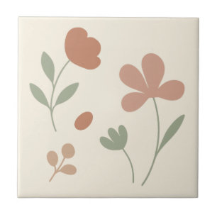 Elegant Blush & Sage – Minimalistisk kökskakel Kakelplatta
