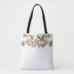 Elegant Blushing Ivory Peach rosa ros Tygkasse