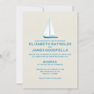 Elegant Boat Wedding-inbjudningar Inbjudningar